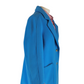 Turquoise longline cocoon coat uK18