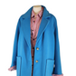 Turquoise longline cocoon coat uK18