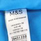 Turquoise longline cocoon coat uK18