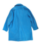 Turquoise longline cocoon coat uK18