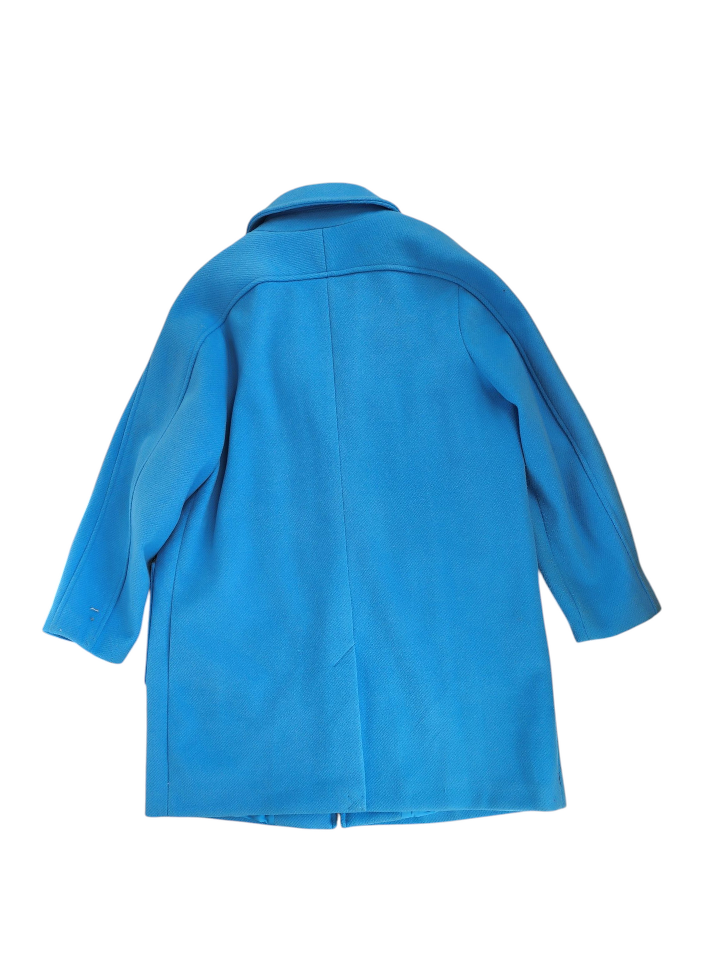 Turquoise longline cocoon coat uK18