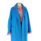 Turquoise longline cocoon coat uK18
