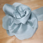 10" Large Flower Corsage Handmade Recycled Material, Pin Back, Shoulder Brooch Baby Blue