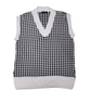 Preloved - PLT - Dogtooth Black & White Vest - Tank Top - V-Neck -  Medium