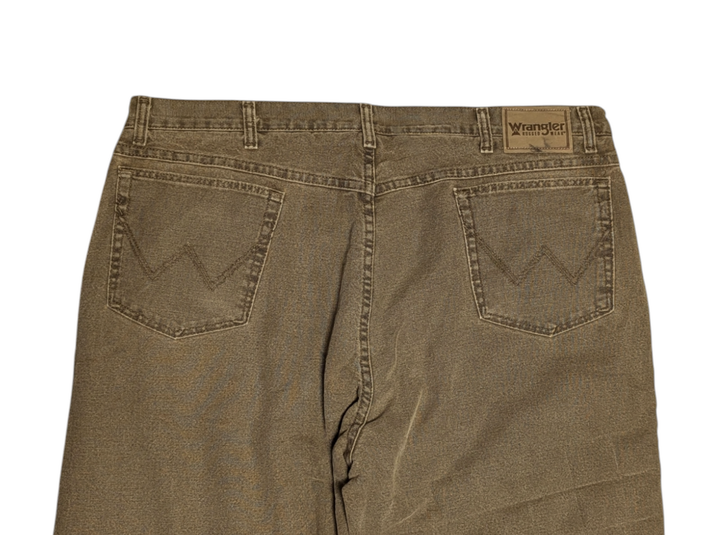 Wrangler Tan Fleece Lined Workwear Baggy Straight Leg Tan Fleece Lined Jeans 42"