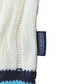 Fearnley Vintage Preppy Cable Knit Jumper V-Neck with Blue and Navy Trim Small
