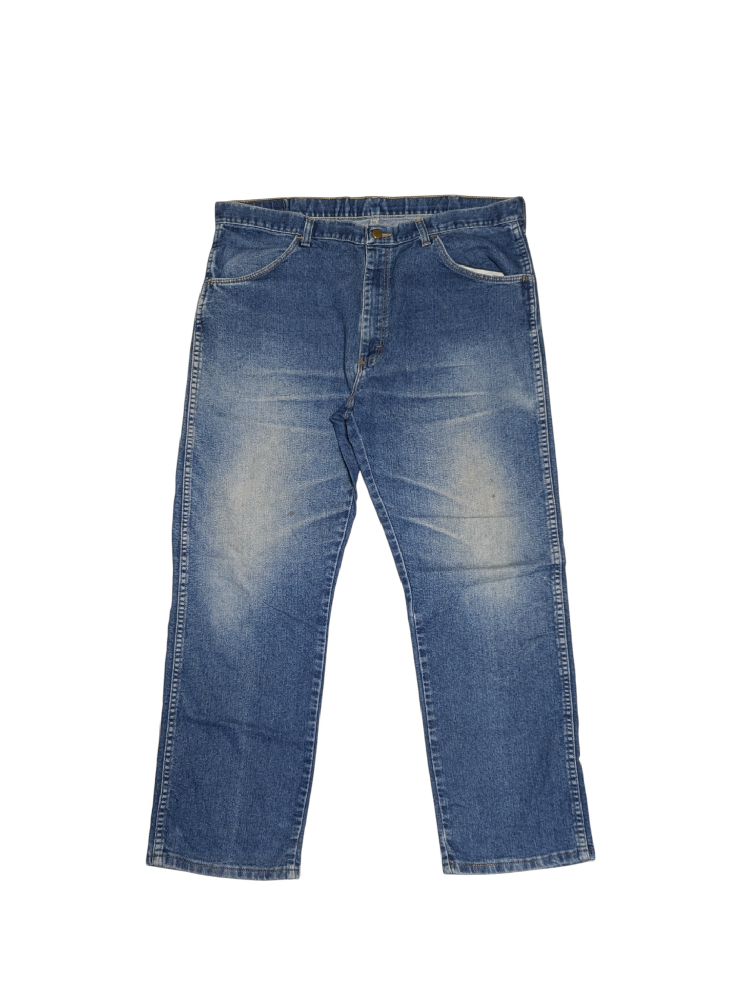 Wrangler Faded Blue Wash Straight Leg Baggy Fit Jeans 40"