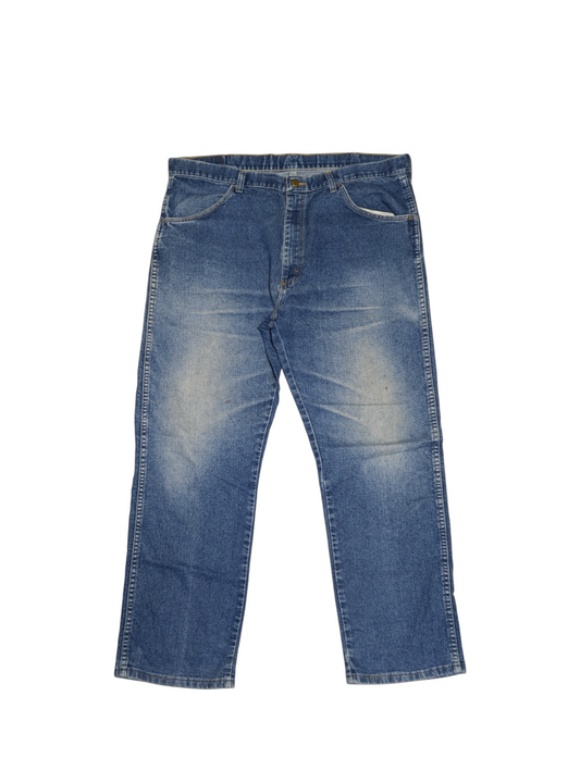Wrangler Faded Blue Wash Straight Leg Baggy Fit Jeans 40"