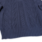 J Crew Preloved Navy Crew Neck Cable Knit Jumper Large
