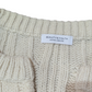 Beauty & Youth Cream Split Crew Neck Cable Knit Jumper Medium