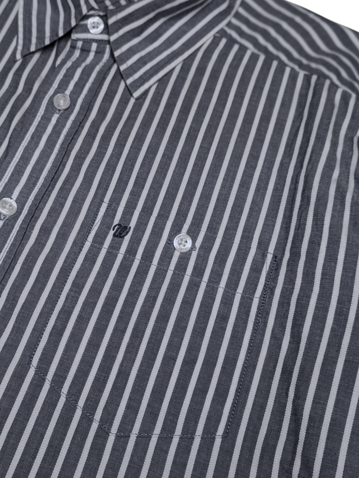 Vintage - Wrangler - Blue & White Western Shirt - Long Sleeve - Pocket Detail - XL
