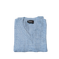 Jantzens Vintage Baby Blue Cable Knit V-Neck Sweater Small