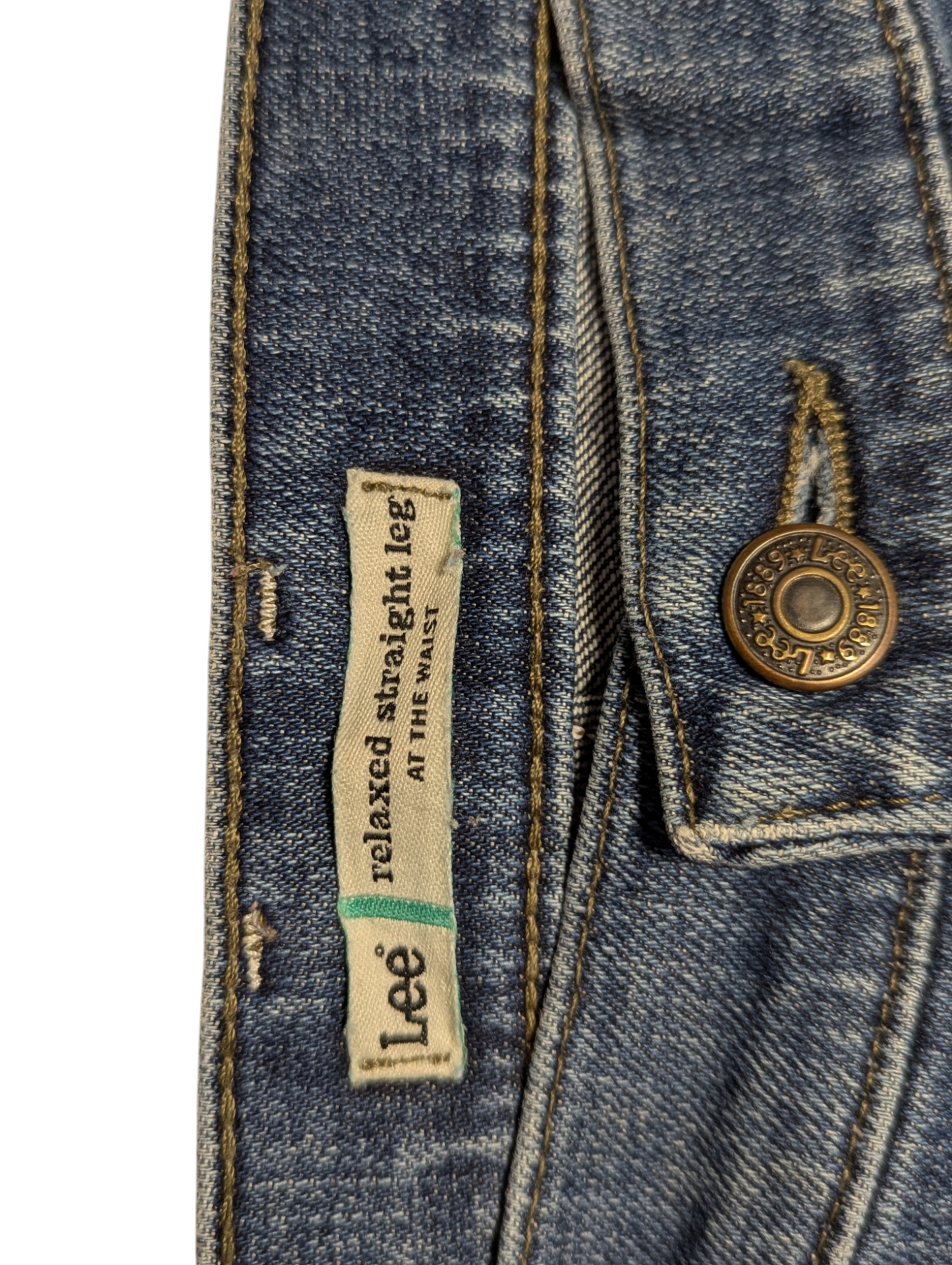 Lee Dirty Blue Faded Straight Leg Loose Fit Jean 40"