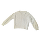 Beauty & Youth Cream Split Crew Neck Cable Knit Jumper Medium