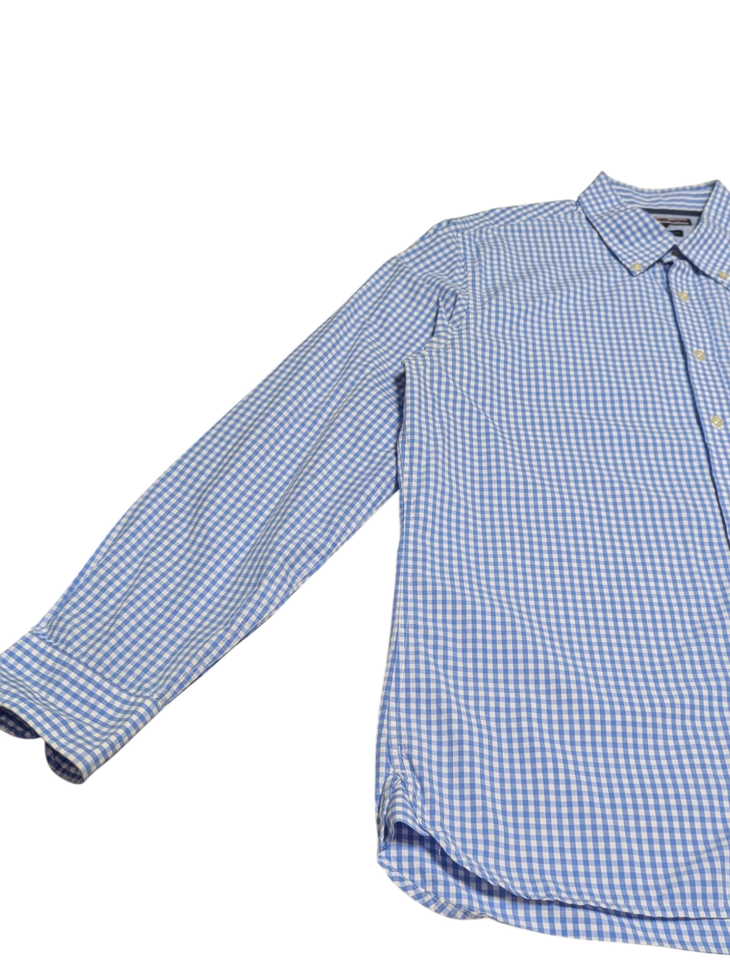 Preloved - Tommy Hilfiger - Blue & White Gingham Shirt - Long Sleeve - Large