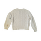 Beauty & Youth Cream Split Crew Neck Cable Knit Jumper Medium