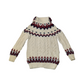 Nordic Vintage Cable Knit Hooded Cardigan Small