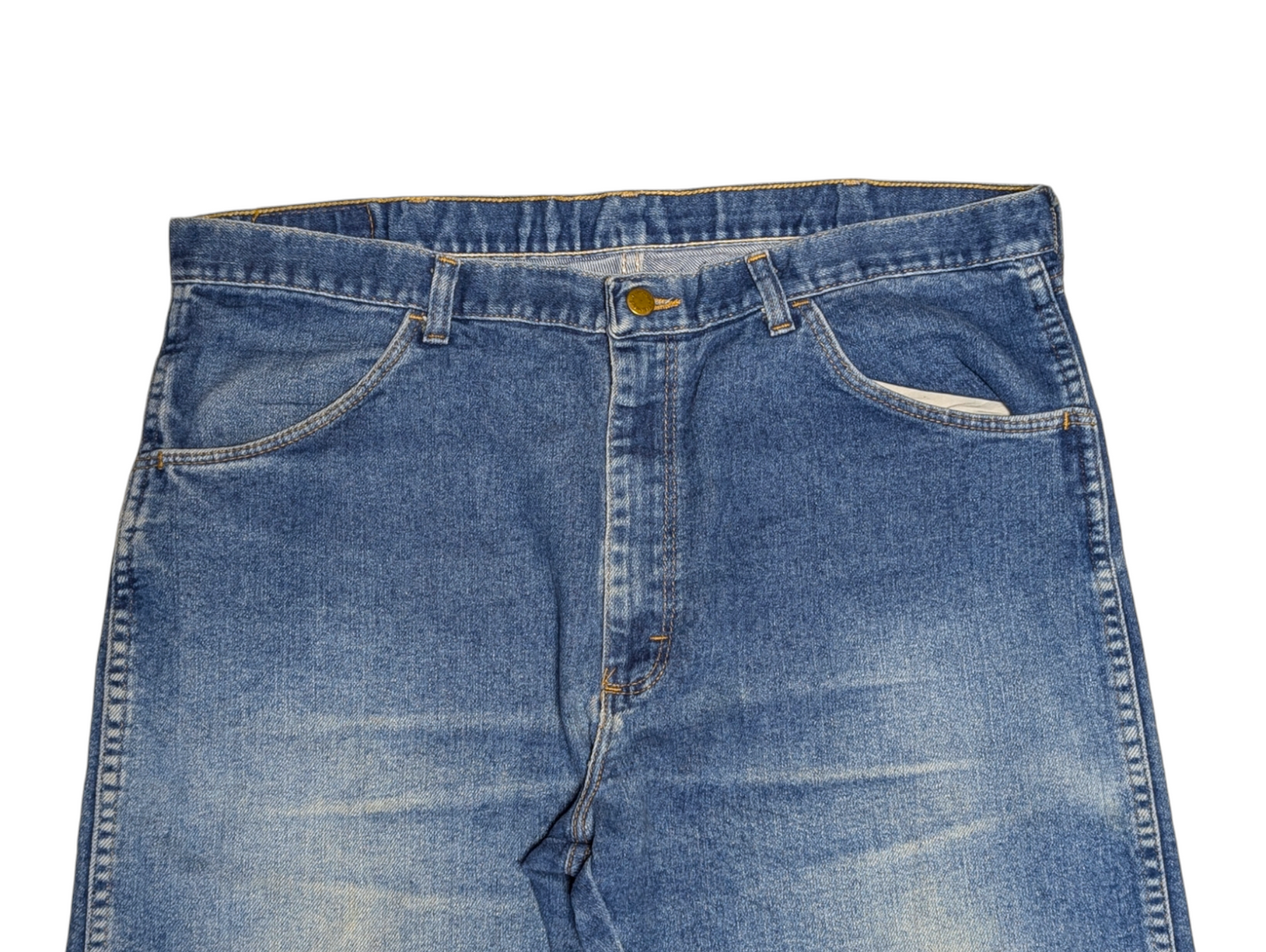 Wrangler Faded Blue Wash Straight Leg Baggy Fit Jeans 40"