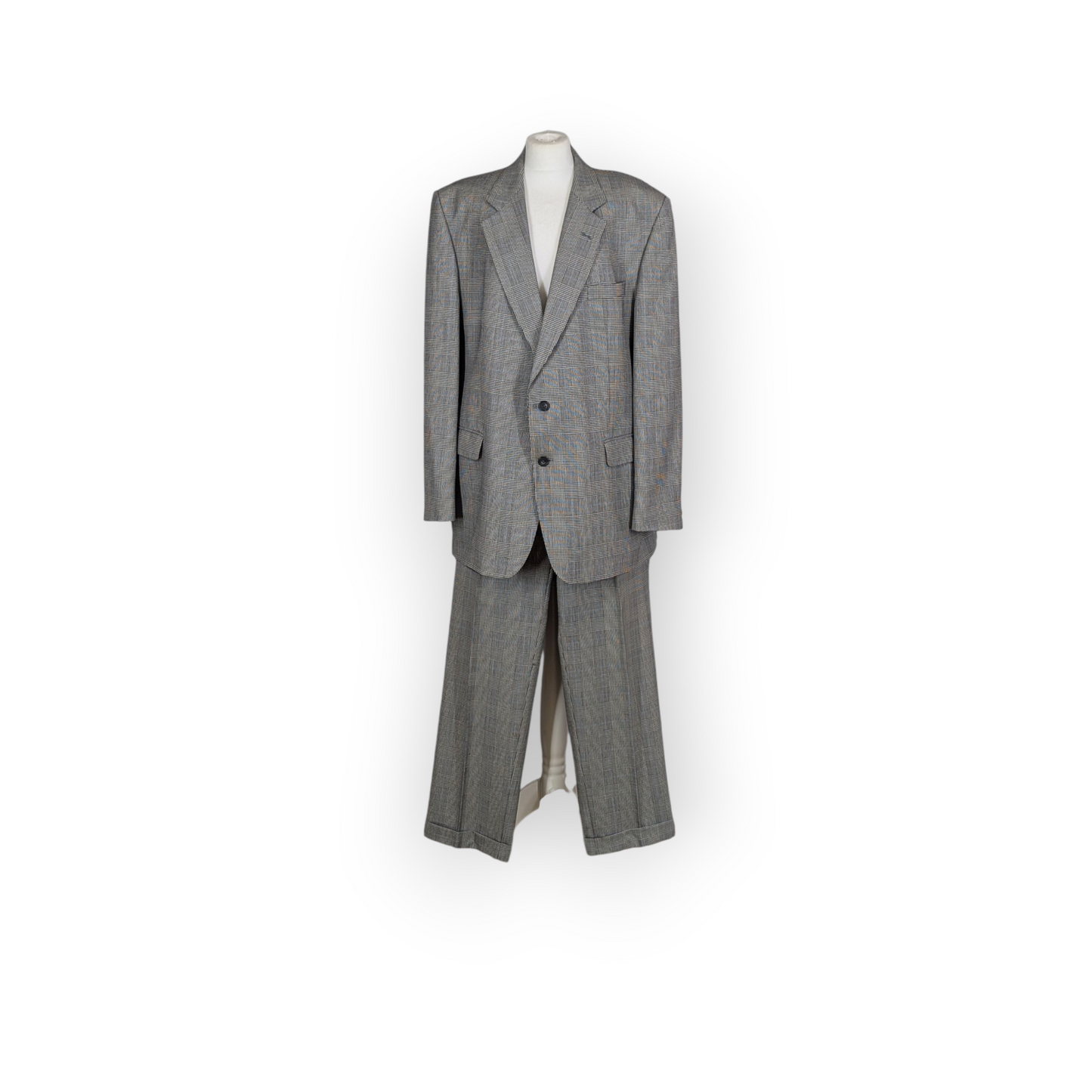 Vintage DAKS Jermyn Street Glen Check Two Piece Suit  48"