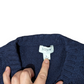 J Crew Preloved Navy Crew Neck Cable Knit Jumper Large