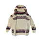 Nordic Vintage Cable Knit Hooded Cardigan Small