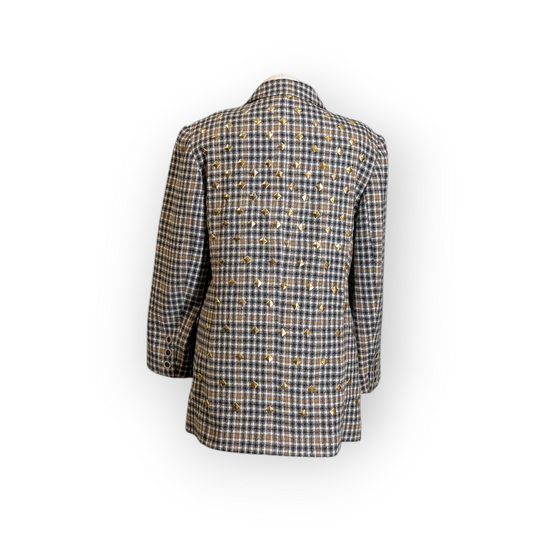 Re-Fashioned Country Studded Check Blazer 40"