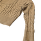 Banana Republic Preloved Tan Cable Half Zip Knit Funnel Neck Small