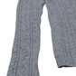 'Giordana'Vintage Grey Cable Knit Polo neck Jumper Medium