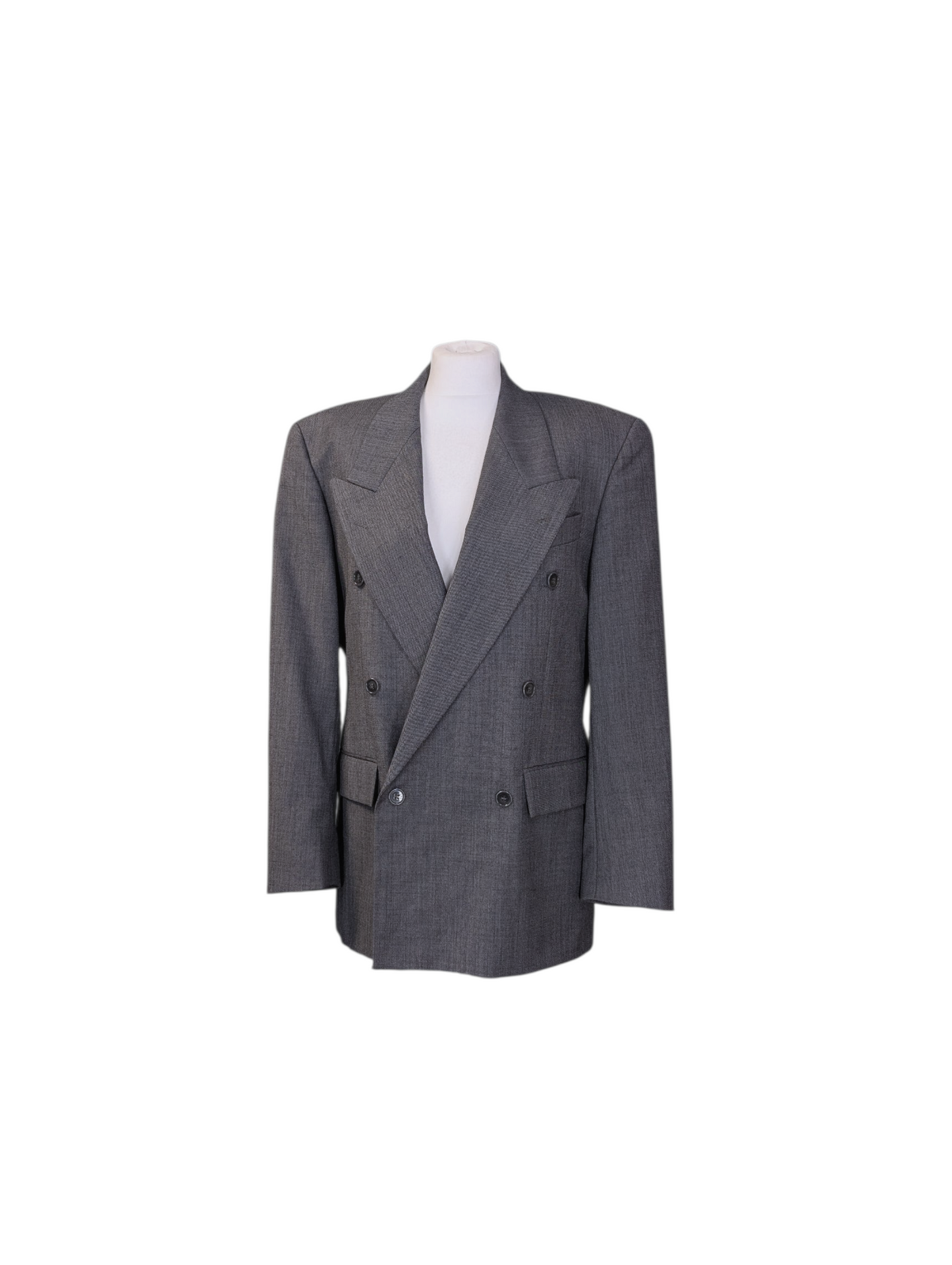 Preloved Next Grey Wool Double Breasted Blazer 42" (M)