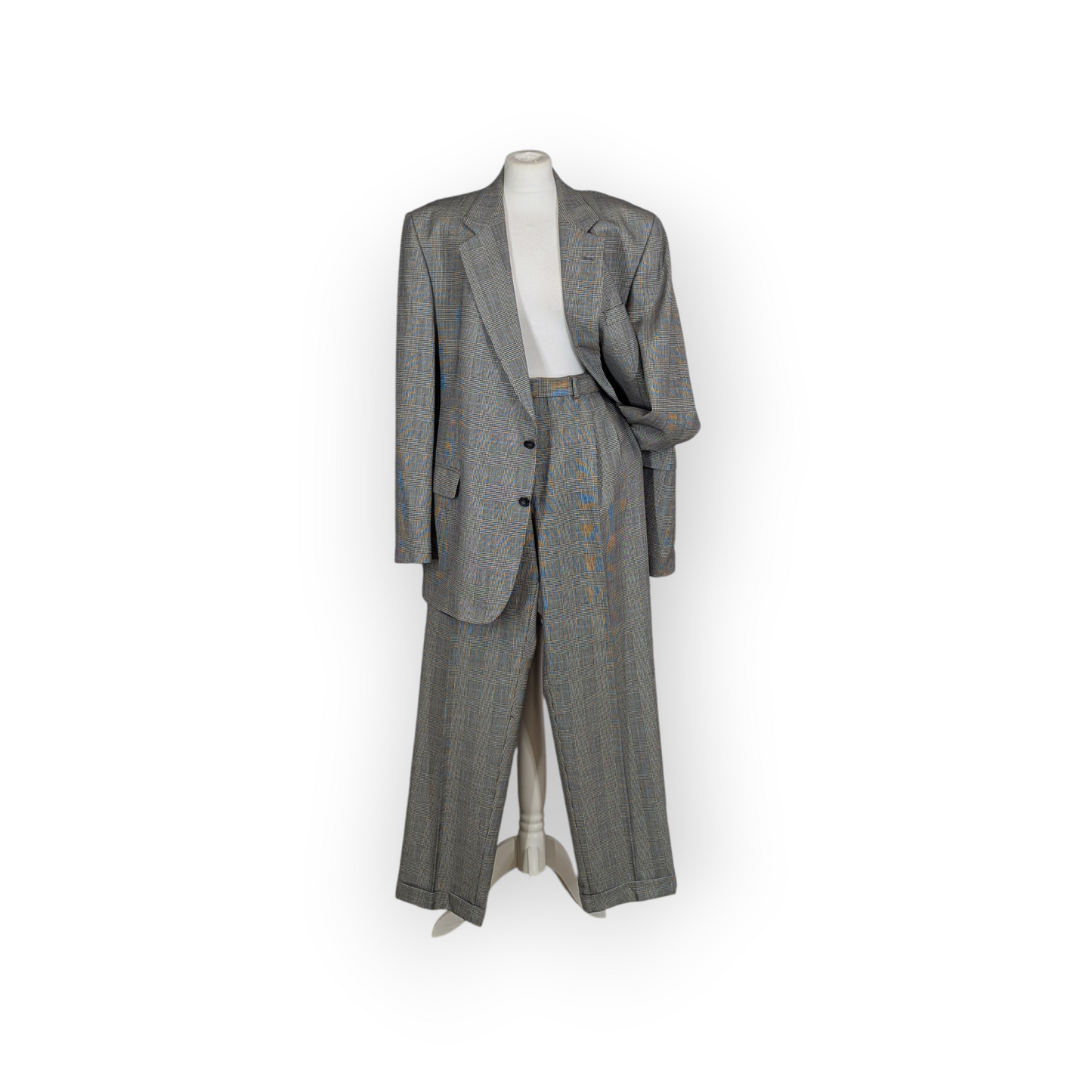 Vintage DAKS Jermyn Street Glen Check Two Piece Suit  48"