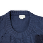 J Crew Preloved Navy Crew Neck Cable Knit Jumper Large