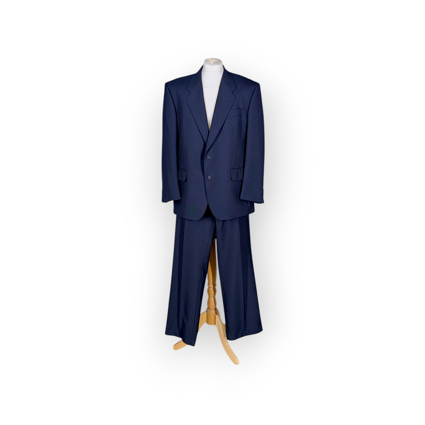 Mens Navy Suit Two Piece Single Breasted suit  'Baumer Ricardo' Wool Mix 48" Chest