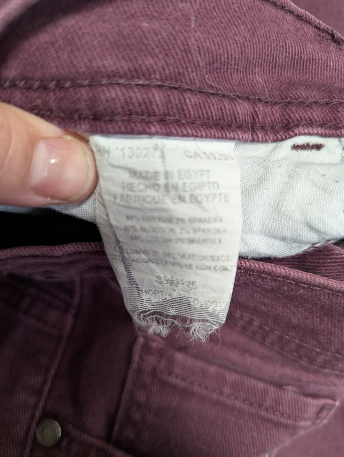 Lee Jeans Classic Fit at the waist - Straight Leg -Burgandy - W30 L28