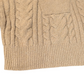 Banana Republic Preloved Tan Cable Half Zip Knit Funnel Neck Small