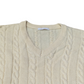 Ahead Preloved Cream Wool Cable Knit Jumper Medium