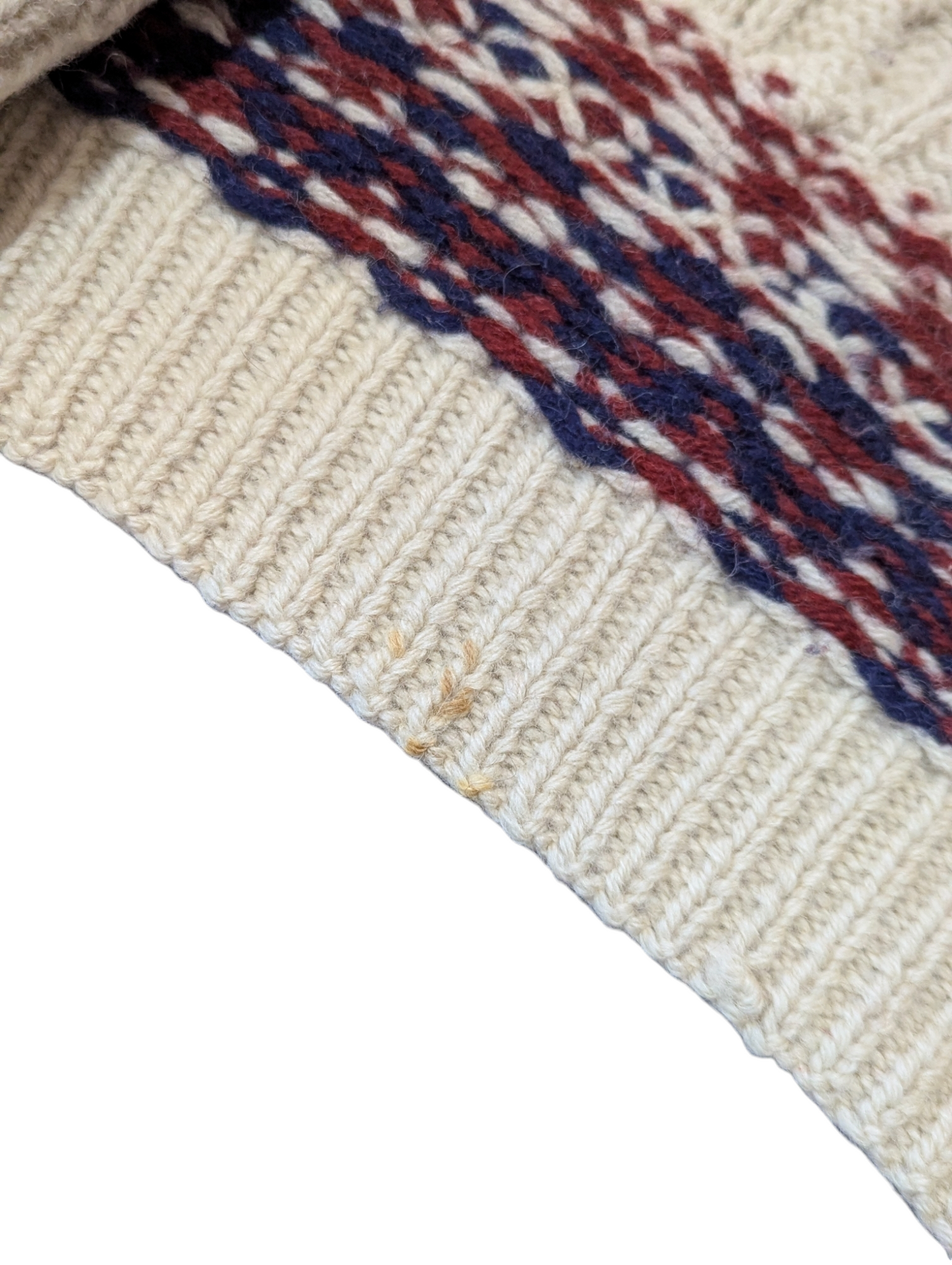 Nordic Vintage Cable Knit Hooded Cardigan Small