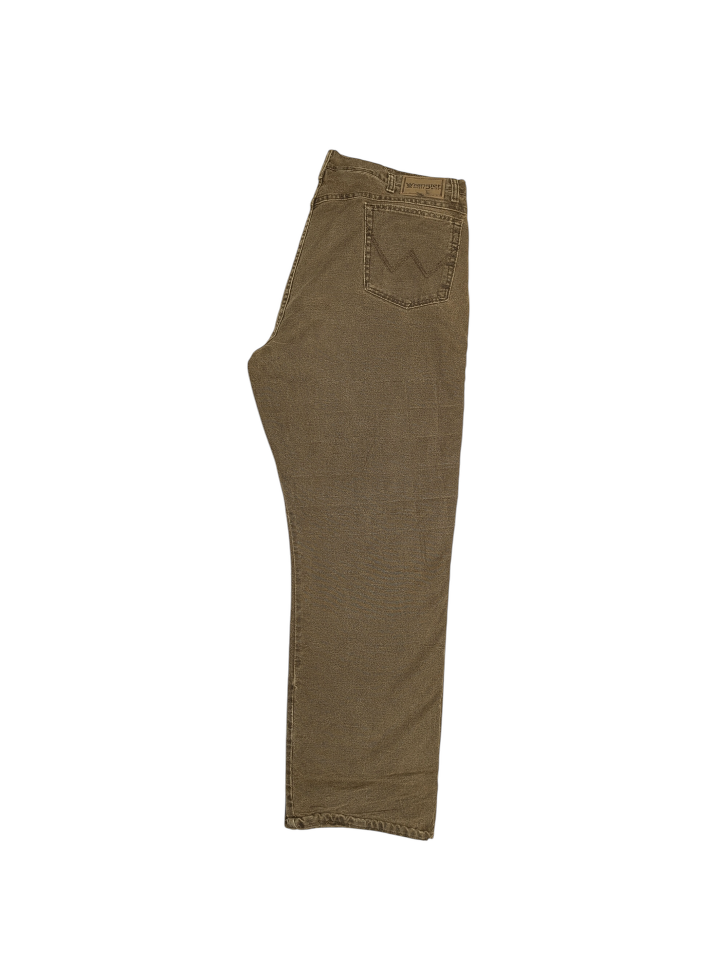 Wrangler Tan Fleece Lined Workwear Baggy Straight Leg Tan Fleece Lined Jeans 42"