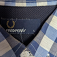Preloved - FredPerry - Blue & White Gingham Shirt - Long Sleeve - Large