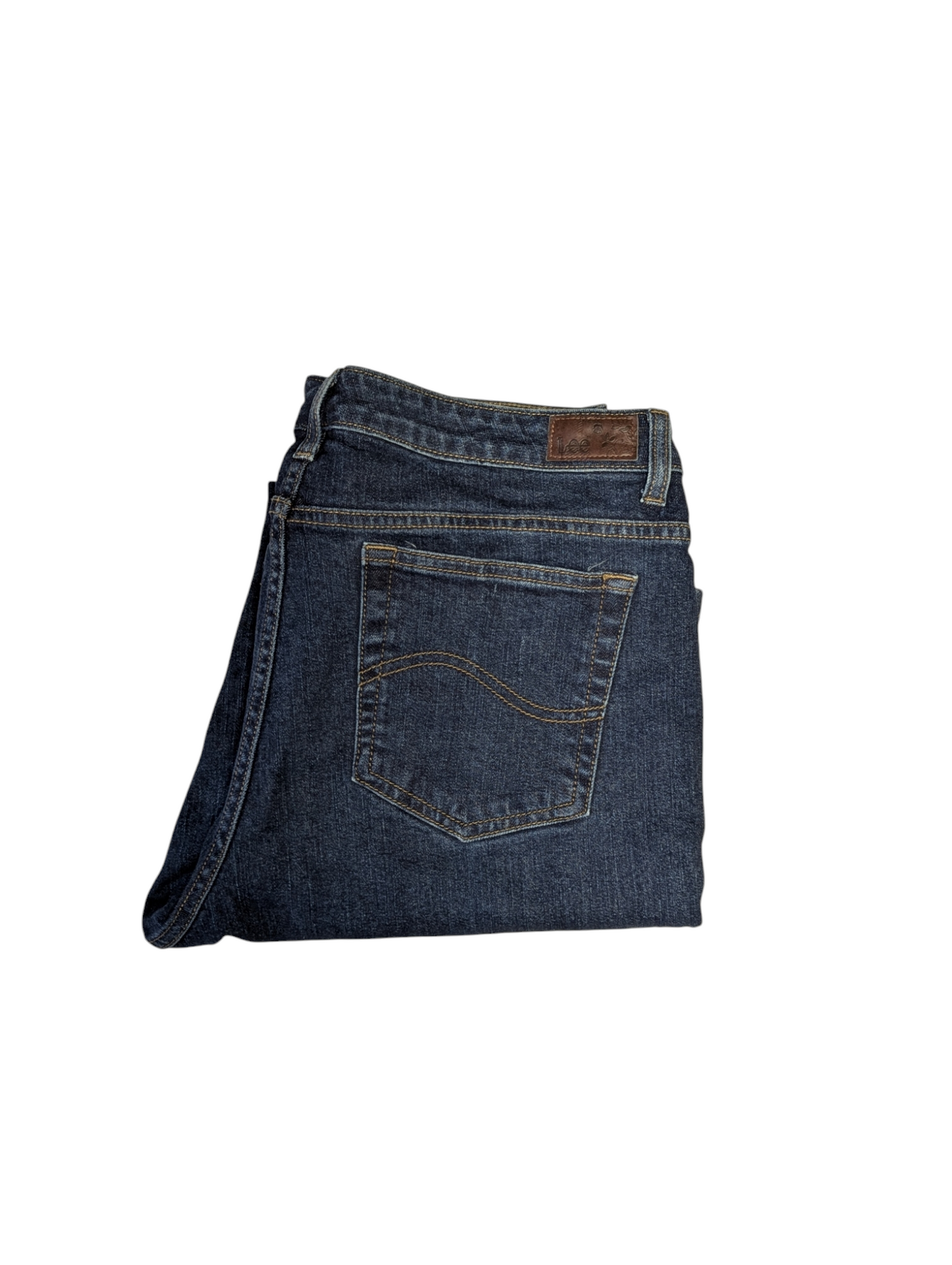 WRANGER - Natural Bootcut - Just below the waist -Dark Denim -slight stretch W32 L29