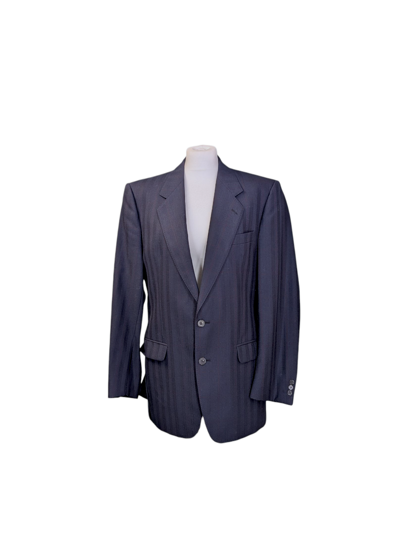 Vintage Odermark Navy Pinstripe Single Breasted Blazer 42" Medium