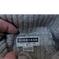 'Giordana'Vintage Grey Cable Knit Polo neck Jumper Medium