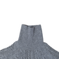 'Giordana'Vintage Grey Cable Knit Polo neck Jumper Medium