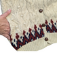 Nordic Vintage Cable Knit Hooded Cardigan Small