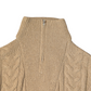 Banana Republic Preloved Tan Cable Half Zip Knit Funnel Neck Small