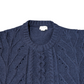 J Crew Preloved Navy Crew Neck Cable Knit Jumper Large