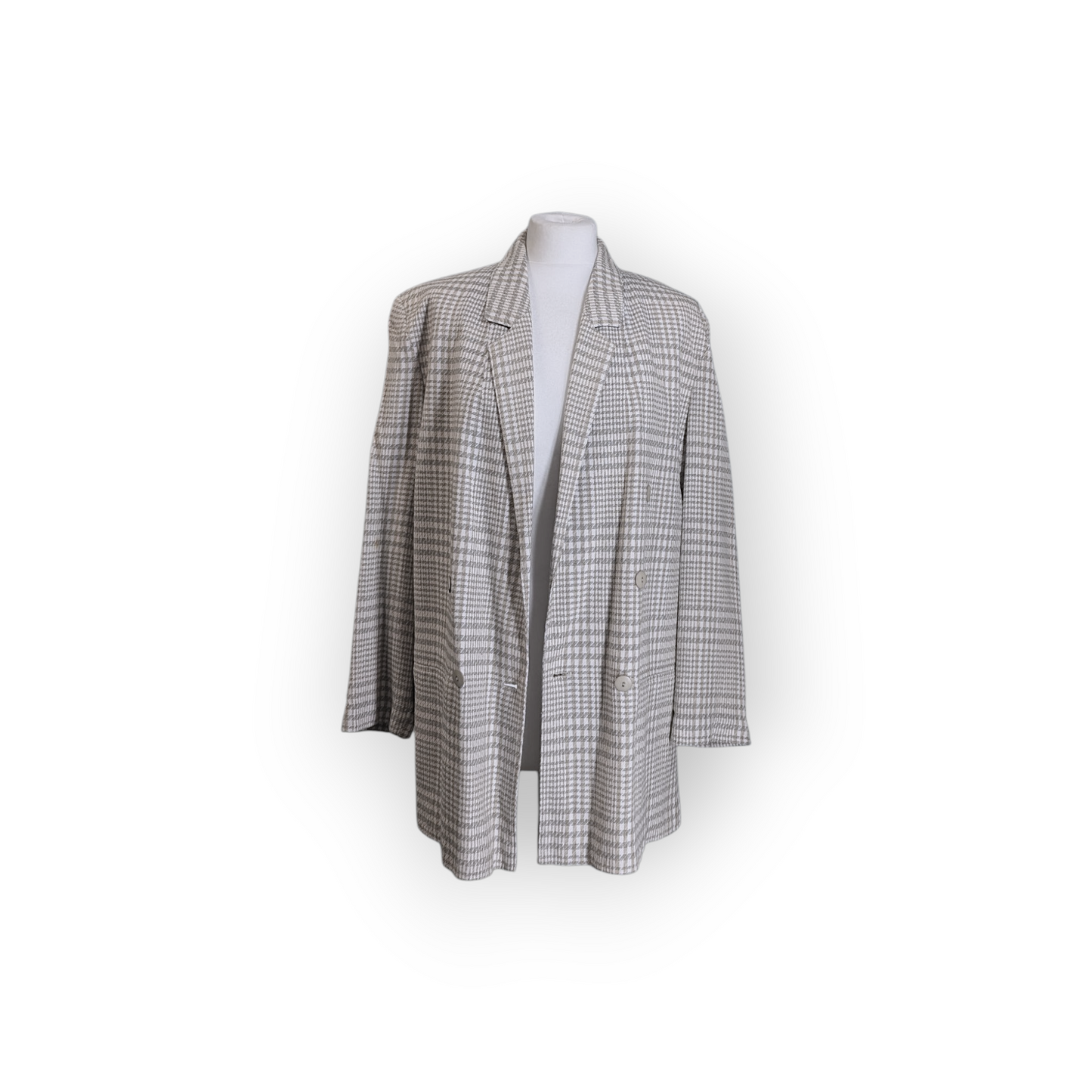 Vintage 'C&A' Light Check/Plaid Summer Blazer 38"