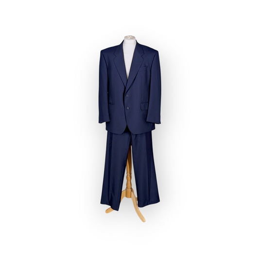 Mens Navy Suit Two Piece Single Breasted suit  'Baumer Ricardo' Wool Mix 48" Chest
