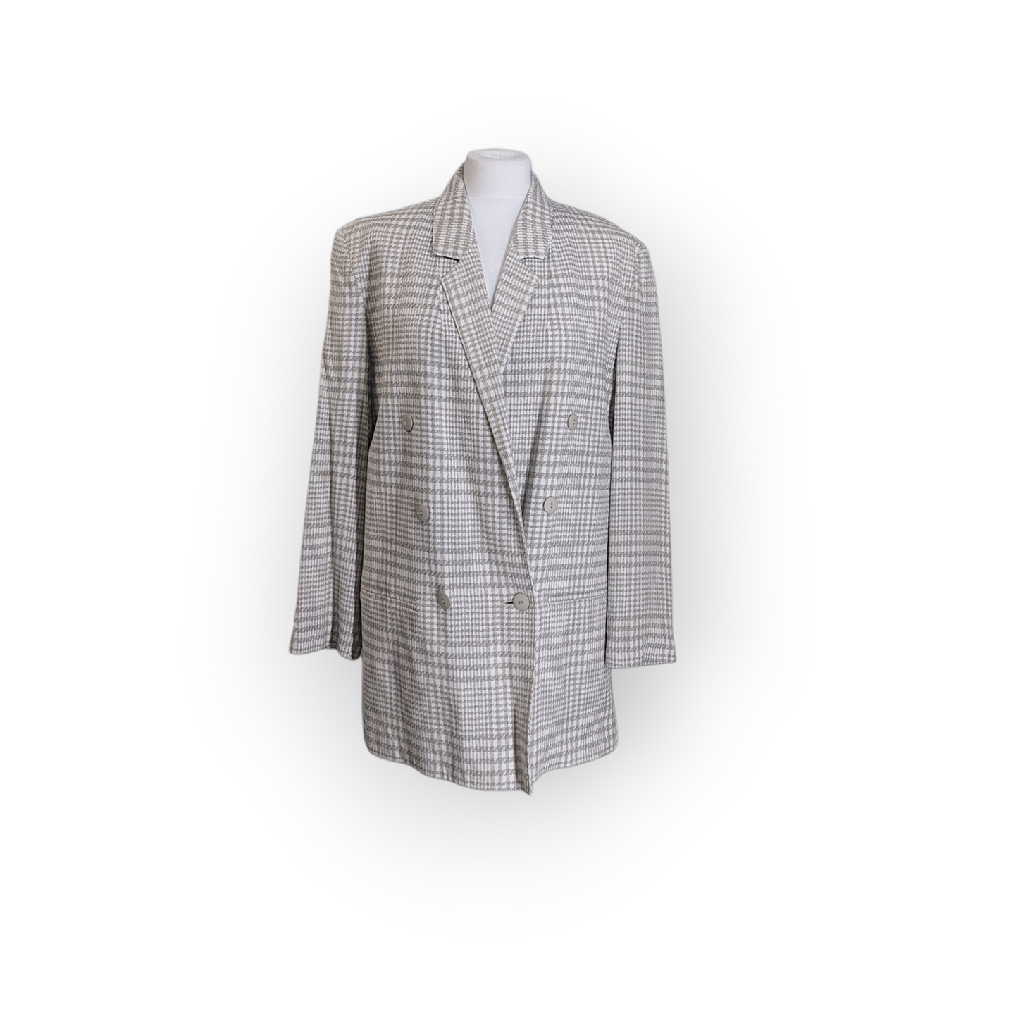 Vintage 'C&A' Light Check/Plaid Summer Blazer 38"