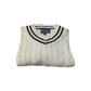 Britches Vintage Sand V-Neck Cable Preppy Knit Jumper XXL
