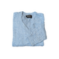 Jantzens Vintage Baby Blue Cable Knit V-Neck Sweater Small